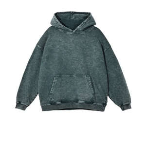 Pull à capuche imprimé pierre acide vintage surdimensionné pour hommes automne hiver - Product Image 4