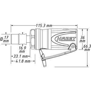 Mini Amoladora Neumática Hazet con Diseño Recto para Tareas Pequeñas - Product Image 2