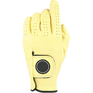 Guantes de golf antideslizantes para hombres y mujeres, transpirables, de cuero Cabretta, logotipo bordado, embalaje personalizado de talla grande, OEM personalizable - Product Image 6