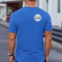 T-shirts personnalisés pour hommes avec poches, 100 % coton/élasthanne, polyester/coton, col rond, coupe ample, séchage rapide, respirant, écologique, anti-UV