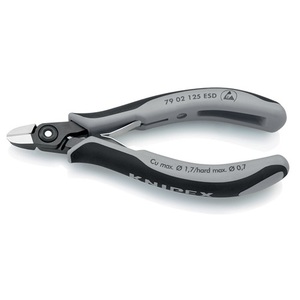 Ciseaux de précision électroniques à coupe latérale 125 mm, forme longue, bord biseauté, couteau utilitaire avec très faible risque ESD - Product Image 5