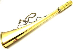 Corne de brouillard en laiton massif vintage-Corne de signal maritime nautique pour navires, objets de collection et décoration intérieure décorative - Product Image 3