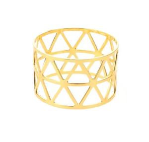 Servilletero redondo de lujo al por mayor con anillo de servilleta de oro de cuentas decoración de mesa de metal de hierro para boda (color de muestra aleatorio) - Product Image 2