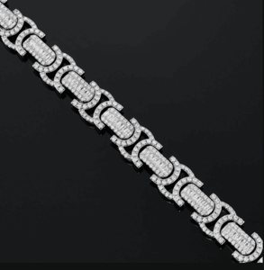 Classic VVS Moissanite 925 Sterling Silver 12MM Byzantine Link <b>Gold</b> Plated Hip Hop Iced Buss Bracelet Fine <b>String</b> Bracelets Gift - Product Image 3