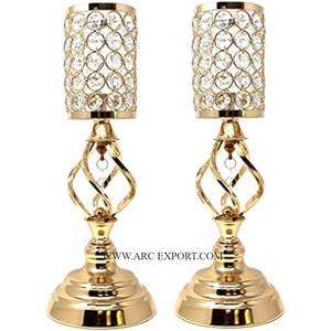 Candelabro votivo moderno de artículos de mesa, candelabro de cristal de Metal de forma redonda de la más alta calidad, candelabro votivo para la venta - Product Image 6