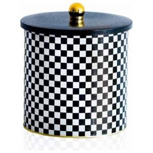 ภาชนะเก็บอาหารทรงกลมโลหะขนาด175x180มม. พร้อมที่จับลูกบิดความจุ4.1L และดีไซน์กระดานหมากรุก - Product Image 1