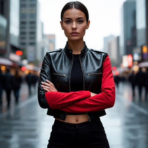 เสื้อสไตล์สตรีทแวร์มีตัวอักษรสำหรับผู้หญิงผ้าคอตตอนแท้แบบถักสำหรับฤดูใบไม้ร่วงฤดูหนาวแฟชั่นใหม่สหรัฐอเมริกา - Product Image 5