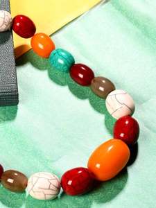 สร้อยคอเรซินทำมือผู้หญิงคุณภาพมาตรฐานโรสโกลด์ขายดีสำหรับงานแต่งงานและงานปาร์ตี้ - Product Image 2