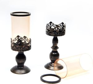 Home Decor Metal Candle Holders <b>Lanterns</b> and Candle Jars Gold and <b>Black</b> Color Candlestick Candle Holders Use in Home Decoration - Product Image 4