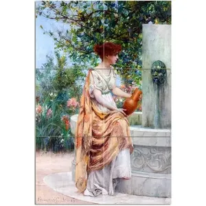 Mujer Agua Garten F. Jones mármol cerámica azulejo mural elegante cocina pared Backsplash para decoración del hogar - Product Image 1