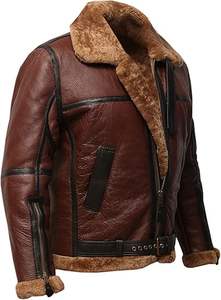 <b>Men's</b> Style Bomber Genuine Leather <b>Jacket</b> - Product Image 3