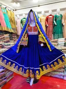 Venta al por mayor 100% de alta calidad vestidos afganos Kuchi vestido tradicional afgano Kuchi con decoración de encaje a granel - Product Image 4