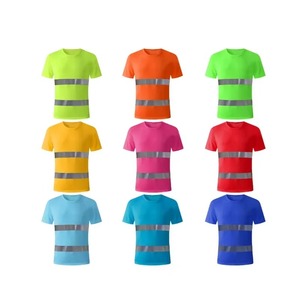 Polo de poliéster de seguridad de alta visibilidad, camisetas de seguridad reflectantes de trabajo de manga corta amarillas fluorescentes reflectantes - Product Image 6