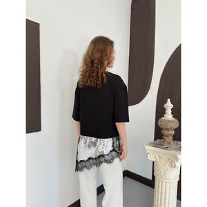 D 3064 LACE DETAIL <b>T</b>-<b>SHIRT</b> - Product Image 5