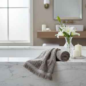 Toalla de Baño para Hotel, Marca MYT-EX, 100% Algodón, Tejido Jacquard a Cuadros, 50x100cm, 580 GSM, Súper Absorbente, Secado Rápido, Venta al Por Mayor - Product Image 3