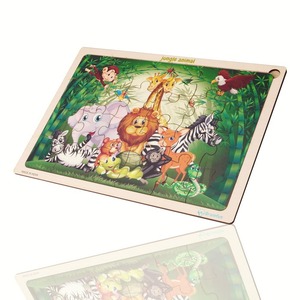 Rompecabezas de Madera Educativo de Animales de la Selva OEM/ODM, 21x30cm, 50 Piezas, Juguetes de Aprendizaje Personalizados para Niños, Venta al por Mayor Directa de Fábrica - Product Image 2