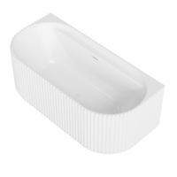 Baignoire en acrylique robuste et durable avec forme sculpturale ondulée, certifiée CE et ISO, baignoire autoportante pour hôtel