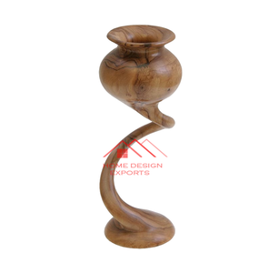 เชิงเทียนพื้นไม้สำหรับตกแต่งบ้านและห้องนั่งเล่นเชิงเทียนไม้ - Product Image 4