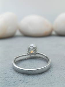 Women's Luxury 10K/18K Gold Trendy Hip Hop Wedding Ring for Certified Full VVS Natural Diamond Classic Rounded Anniversary Party - Product Image 4