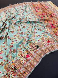 FashionHarbour Premium Lichi Silk Sarees para mujeres Ropa étnica india tradicional Proveedor mayorista para fiestas - Product Image 3