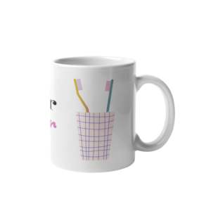Modern 330ml <b>Ceramic</b> <b>Mug</b> <b>for</b> Couples Better Together-Microwave Safe Features Straight Pattern Stocked <b>Lid</b> Spoon <b>for</b> Weddings - Product Image 3