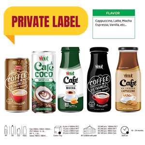 Cappuccino Boisson au café au lait de coco 250ml Fabricant sans OGM, produits laitiers et sans gluten, échantillon gratuit, fournisseur en gros - Product Image 6