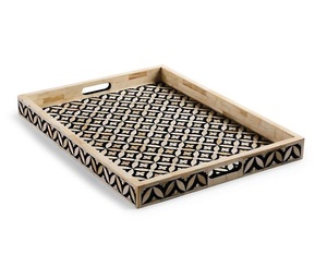 La última bandeja ecológica con incrustaciones de hueso, fregona, plato para servir comida, bandeja de nuevo aspecto con diseño único - Product Image 3