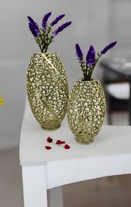 Decorative Aluminum Floor <b>Gold</b> <b>Vase</b> Golden Slim Cone Metal <b>Vase</b> Home Decor, Decorative for Indoor Living Unique - Product Image 3