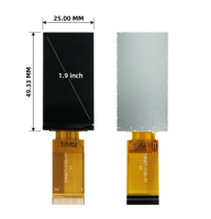 1,9 Zoll TFT-LCD-Displaymodul IPS Großer Betrachtungswinkel RGB SPI 30 PIN ST7789 262k Farben Mikro-Bildschirm