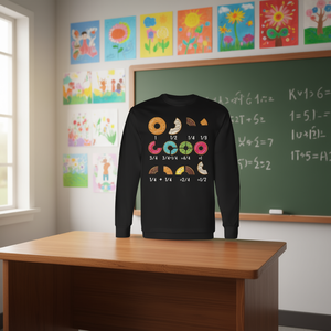 Camiseta de Manga Larga para Maestros con Diseño de Donut y Fracciones Matemáticas, Camiseta Educativa Promocional para el Regreso a Clases - Product Image 3