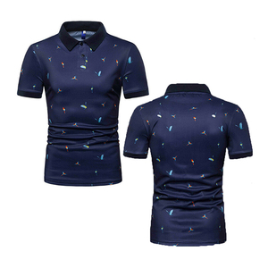 เสื้อโปโลปักโลโก้สำหรับผู้ชายเสื้อลำลองแขนสั้นผ้าสแปนเด็กซ์โพลีเอสเตอร์ฤดูร้อนสีทึบดีไซน์เรียบง่าย - Product Image 6