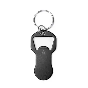 Apribottiglie Ecologico a Forma di Trottole, Gadget Promozionale Eco-Sostenibile con Moschettone e Portachiavi - Product Image 1