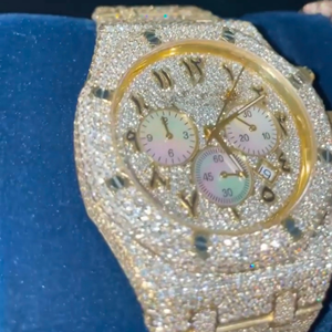 Montre de luxe VVS Moissanite | Squelette présidentiel glacé | Passe le testeur de diamants en gros - Product Image 6