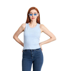 Camiseta sin mangas para correr para mujer, camiseta sin mangas para mujer a la venta, material de poliéster y algodón de buena calidad, camisetas y chaleco para mujer - Product Image 5