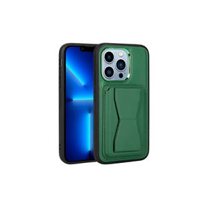 Funda de Piel Sintética Premium Netzy con Soporte para iPhone 12 Pro Max, Color Verde Oscuro, Estilo Ejecutivo, Funda Trasera para Teléfono Móvil - Product Image 1