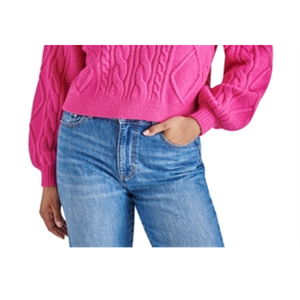 เสื้อสเวตเตอร์ถักไหมพรมสำหรับผู้หญิง Steve Madden ไซส์ XS ฟรีไซส์ ระบายอากาศได้ดี สวมใส่สบาย พร้อมลายพิมพ์แจ็คการ์ด เหมาะสำหรับฤดูใบไม้ร่วงและฤดูหนาว - Product Image 3