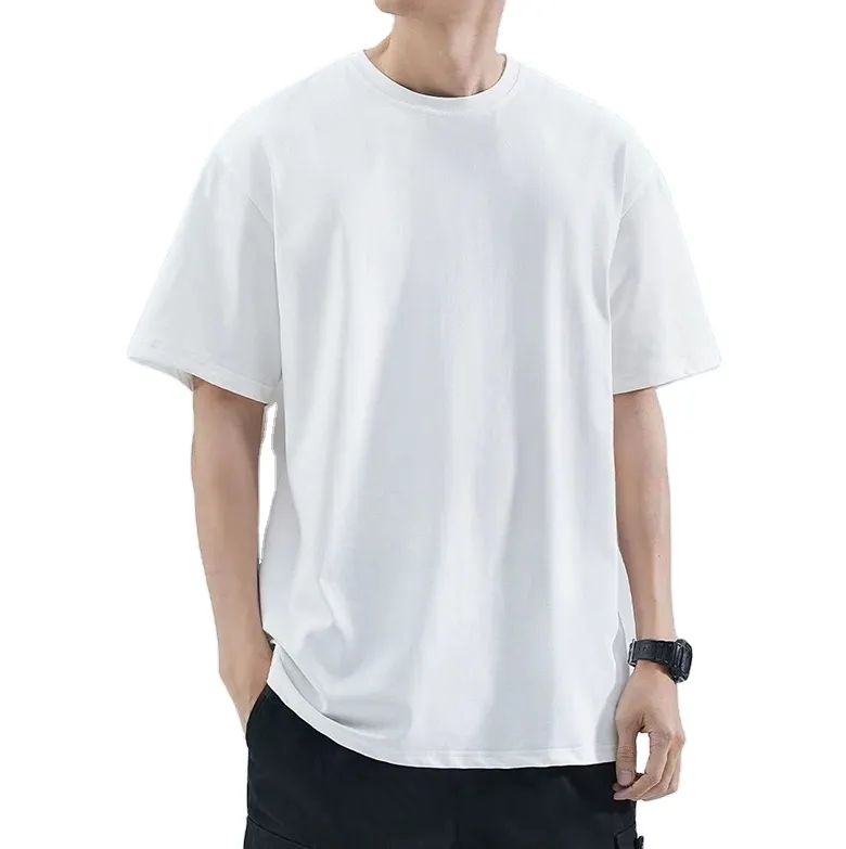 2024 Unisex Korte Mouw 100% Katoen Oversized Geborduurd Logo Scherm Custom T-Shirt Heren T-Shirts Voor Mannen Jongens