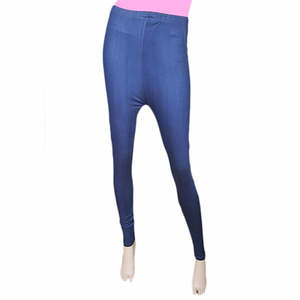 Legging ajusté à imprimé latéral pour femme - Bleu marine - Product Image 2