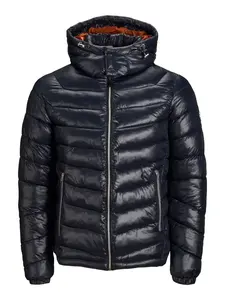 Veste polaire d'hiver pour hommes de haute qualité personnalisable longue grande taille style décontracté avec fermeture à glissière à capuche Service de gros OEM - Product Image 4
