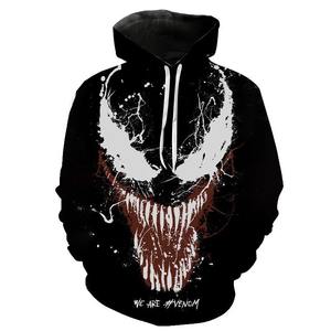 Sweats à capuche Venom Hiver Broderie Impression 3D Streetwear Hommes Femmes Coupe régulière Polaires Pulls Survêtements - Product Image 3