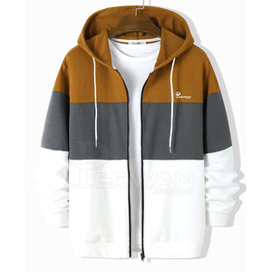 Nouveauté Sweats à capuche zippés entièrement personnalisés pour hommes, confortables, 100% coton, style décontracté pour l'impression numérique en hiver - Product Image 1