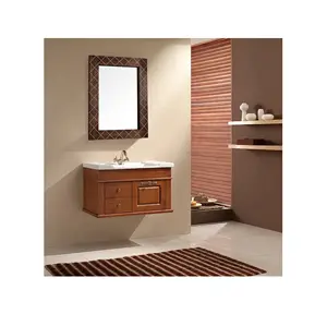 Espejo de tocador de baño de madera de Acacia de la mejor venta para decoración de granja Marco tallado a mano Proveedor de espejo de pared