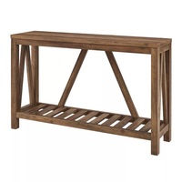 Table console convertible en bois d'acajou au design industriel moderne pour la maison, l'hôtel, la villa, l'entrée, le salon, l'appartement, meubles