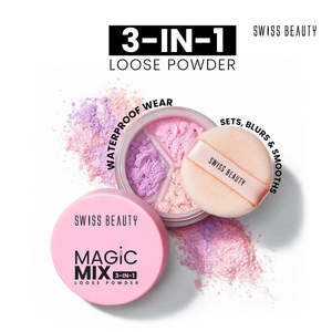 Polvo Mineral Matificante 3 en 1 para Piel Grasa - Fijador de Maquillaje y Corrector Resistente al Agua - Product Image 1