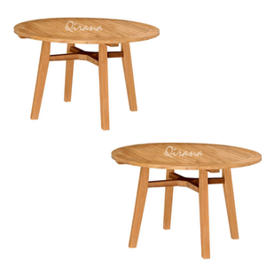 Table basse ronde moderne et simple de 120 cm en bois massif de teck pour la maison et l'extérieur Meubles de salle à manger pour la maison et les restaurants - Product Image 3