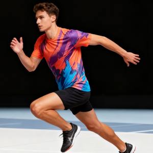 T-shirt de sport pour homme de haute qualité en gros, sublimation sportive, nouveau design, séchage rapide, respirant, écologique, maille entièrement imprimée - Product Image 5