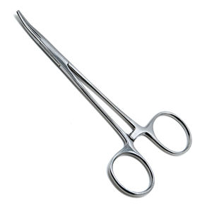 Pinzas hemostáticas de acero inoxidable de alta calidad Abrazaderas quirúrgicas de bloqueo curvo y recto de 5,5" - Product Image 1