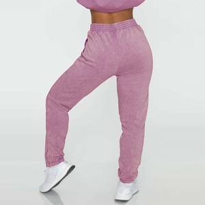 กางเกงขายาวผู้หญิง ผ้าโพลีเอสเตอร์/คอตตอน เอวผูกเชือก ทรงตรง ใส่สบาย เหมาะสำหรับฤดูใบไม้ร่วงและฤดูหนาว มีกระเป๋า บริการ OEM ระบายอากาศได้ดี เป็นมิตรกับสิ่งแวดล้อม - Product Image 2