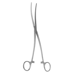 Pinzas de Precisión Curvas de 10'' para Instrumentos Quirúrgicos Bozeman, Pinzas Manuales para Aplicación de Apósitos Uterinos, Procedimientos Ginecológicos, Acero Inoxidable, CE - Product Image 2