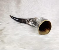 Corne de bœuf naturelle de haute qualité, écologique, polie, pour la dégustation de bière, sculptures religieuses d'animaux, style Viking, Nouvel An